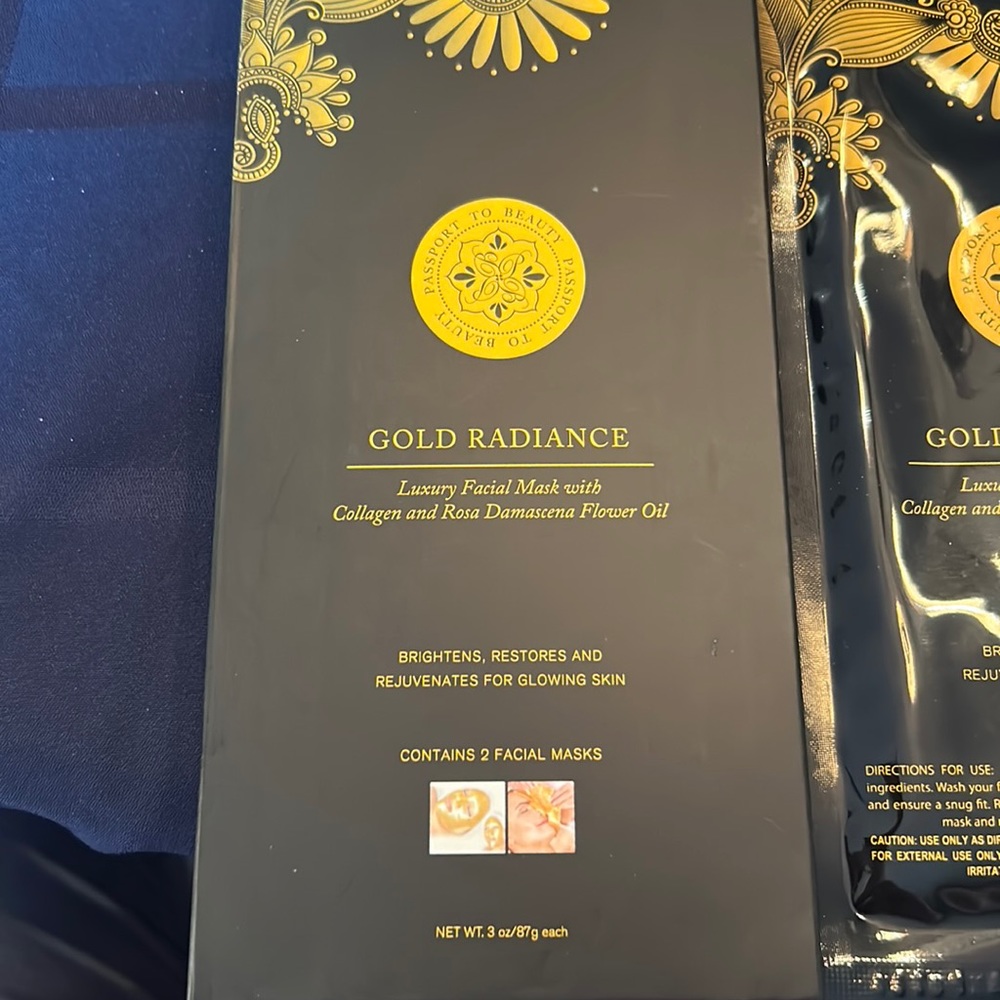 Gold Radiance luxury facial masks